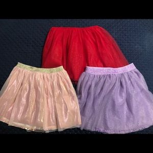 Lot of 3 girls’ Cat & Jack tulle skirts